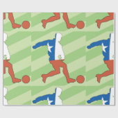 サッカー選手のラッピング紙 ラッピングペーパー (フラット)