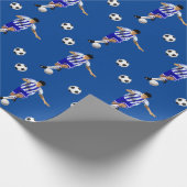 サッカー選手のラッピング紙 ラッピングペーパー (角)