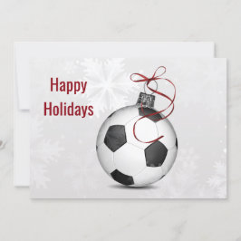 サッカー選手の休日のグリーティングカード シーズンカード