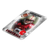 サッカー選手の写真テンプレートデザイン マグネット (左側)