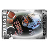 サッカー選手の写真テンプレート マグネット (横)