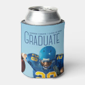サッカー選手の写真卒業パーティー 缶クーラー (缶正面)