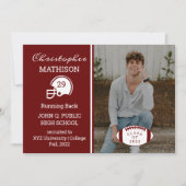 サッカー選手の写真Dkレッドグラッド発表 招待状 (正面)