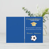 サッカー選手の卒業写真アナウンス 案内状 (スタンド正面)