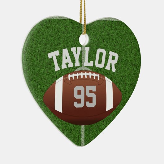 サッカー選手の名前と番号をカスタマイズする セラミックオーナメント (右)