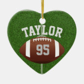 サッカー選手の名前と番号をカスタマイズする セラミックオーナメント (正面)