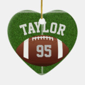 サッカー選手の名前と番号をカスタマイズする セラミックオーナメント (裏面)