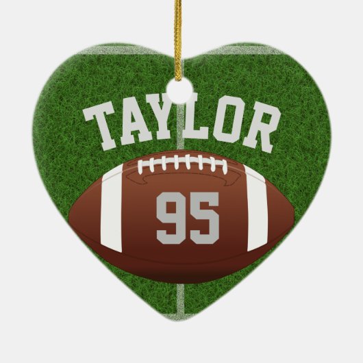 サッカー選手の名前と番号をカスタマイズする セラミックオーナメント (裏面)