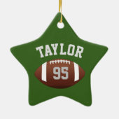 サッカー選手の名前と番号をモノグラム セラミックオーナメント (裏面)