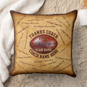 サッカー選手の名前を最大46人素晴らしのコーチ贈り物 クッション (ブランケット)