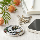 サッカー選手の名前を追加チームと写真 キーホルダー (側面)