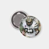 サッカー選手の名前を追加チームと写真 マグネット (正面/裏面)