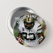 サッカー選手の名前を追加チームと写真 缶バッジ (正面&裏面)