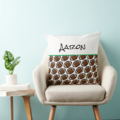 サッカー選手の名前キッズスポーツデコールおもしろい クッション (椅子)