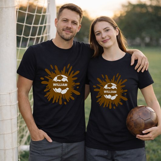サッカー選手の名前入りスプラッシュボール Tシャツ