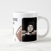 サッカー選手の名前番号チーム2の写真 ジャンボコーヒーマグカップ (右)