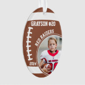 サッカー選手の名前番号写真記念#20 オーナメント (正面)