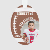 サッカー選手の名前番号写真記念#2 オーナメント (正面)