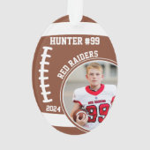サッカー選手の名前番号写真記念#99 オーナメント (裏面)