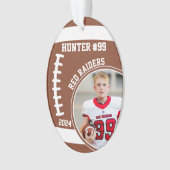 サッカー選手の名前番号写真記念#99 オーナメント (正面)