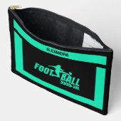 サッカー選手の女の子，誕生日ギフト，サッカーチーム アクセサリーポーチ (見開き)