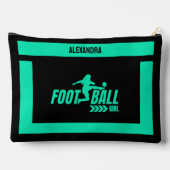 サッカー選手の女の子，誕生日ギフト，サッカーチーム アクセサリーポーチ (裏面)