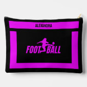 サッカー選手の女の子，誕生日ギフト，サッカーチーム アクセサリーポーチ (裏面)
