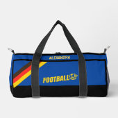 サッカー選手の女の子，誕生日ギフト，ドイツ国旗 ダッフルバッグ (正面)