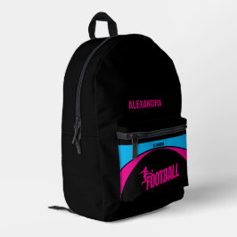 サッカー選手の女性，女の子の誕生日ギフト プリントバックパック