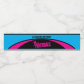 サッカー選手の女性，女の子の誕生日ギフト ペットボトルラベル (シングルラベル)