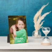 サッカー選手の家族写真 フォトプラーク (側面)