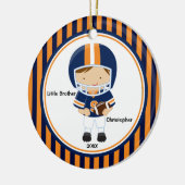サッカー選手の弟クリスマスオーナメント セラミックオーナメント (左)