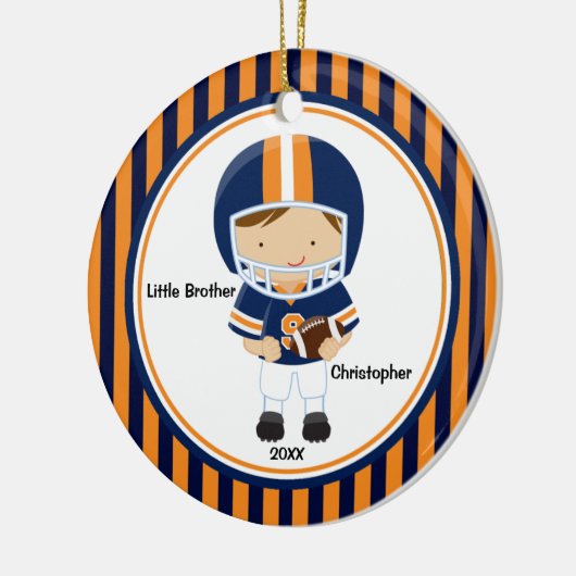 サッカー選手の弟クリスマスオーナメント セラミックオーナメント (左)