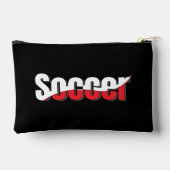 サッカー選手の抽象的なスウィッシュ - ワードアート アクセサリーポーチ (裏面)
