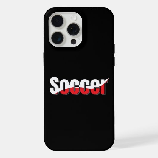 サッカー選手の抽象的なスウィッシュ - ワードアート iPhoneケース (裏面)