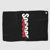 サッカー選手の抽象芸術スウィッシュ – Word Art ゴルフタオル (横)