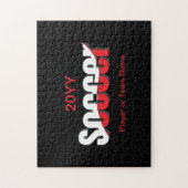 サッカー選手の抽象芸術スウィッシュ – Word Art ジグソーパズル (縦)