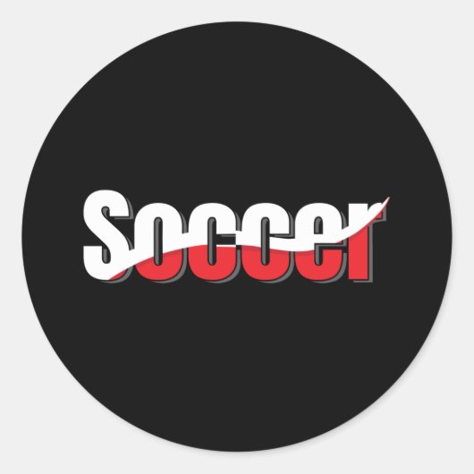 サッカー選手の抽象芸術スウィッシュ – Word Art ラウンドシール (正面)