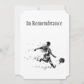 サッカー選手の救命お祝い 招待状 (正面)