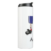 サッカー選手の漫画パーソナライズされた タンブラー (回転左)