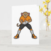 サッカー選手の猿 カード (黄色い花)