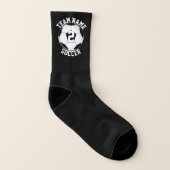 サッカー選手の番号、チーム名、色のカスタム ソックス (右外側)