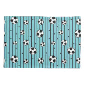 サッカー選手の白黒サッカー 枕カバー (裏面-左)