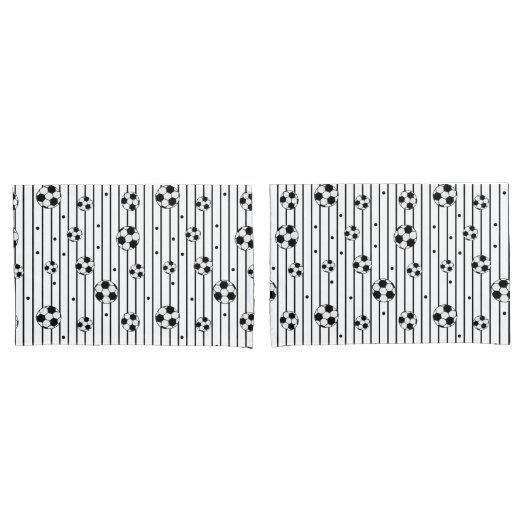 サッカー選手の白黒サッカー 枕カバー (フロントセット)