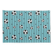 サッカー選手の白黒サッカー 枕カバー (裏面-右)