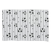 サッカー選手の白黒サッカー 枕カバー (正面左)