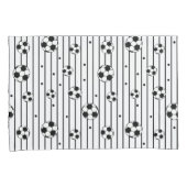 サッカー選手の白黒サッカー 枕カバー (正面右)