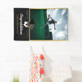 サッカー選手の祝辞の写真 横断幕 (インサイチュ)