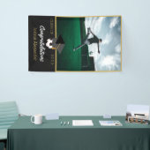 サッカー選手の祝辞の写真 横断幕 (トレードショー)