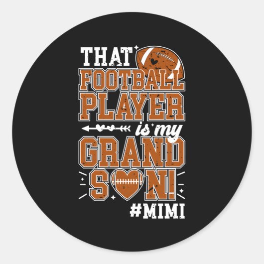 サッカー選手の私の孫サッカーのミミ ラウンドシール (正面)